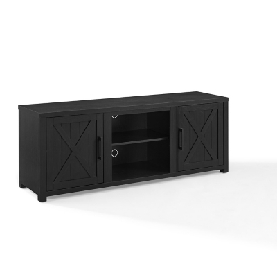 Crosley Furniture Gordon Low Profile 58" TV Stand, Black, large