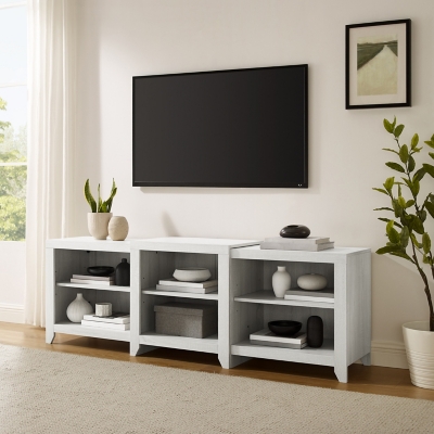 Crosley Furniture Ronin Low Profile 69 Tv Stand, Whitewash