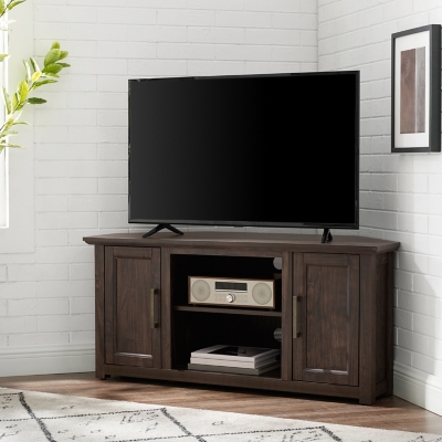 Crosley Furniture Camden Corner 47 TV Stand, Dark Walnut