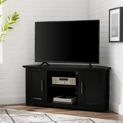 W600001966 Crosley Furniture Camden Corner 47 TV Stand, Black sku W600001966