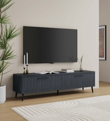 Manhattan Comfort Jodie 68.9" TV Stand, Charcoal Gray, rollover