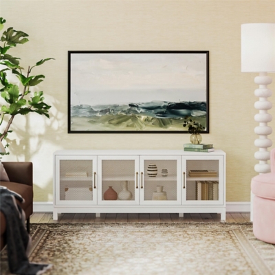 Mr. Kate Tess 62" TV Stand, Ivory Oak, rollover