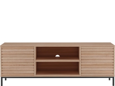 Ren Home Jarrel 55" TV Stand with 2 Door, Natural, large