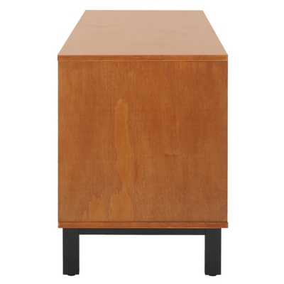 Side angle view of Mainebury 63" TV stand showing solid wood construction