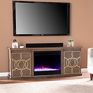 Southern Enterprises Lorilee Color Changing Fireplace Console with Media Storage, , rollover