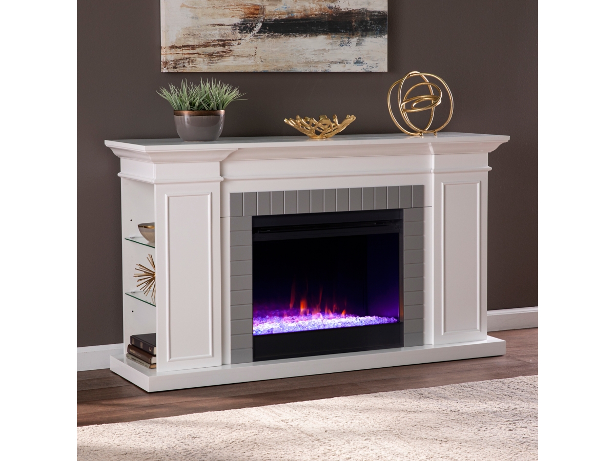 Southern Enterprises Cherise 54'' Mantel with Color Changing