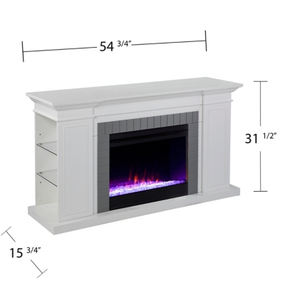 Southern Enterprises Cherise Bookcase Color Changing Fireplace | Ashley