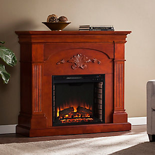 Southern Enterprises Darcey Electric Fireplace - Mahogany, , rollover