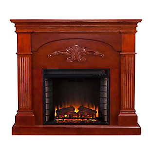Southern Enterprises Darcey Electric Fireplace - Mahogany, , large