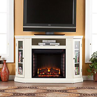 Southern Enterprises Maddeline Convertible Media Electric Fireplace - Ivory, , rollover