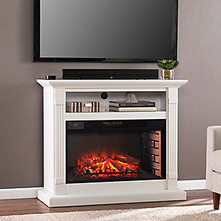 Southern Enterprises Serbanyon Widescreen Electric Fireplace with Media Storage, , rollover