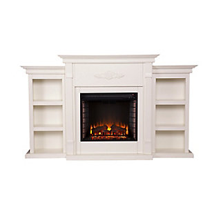 Southern Enterprises Harkdale Electric Fireplace with Bookcases, , large