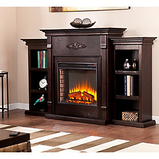 Southern Enterprises Harkdale Electric Fireplace with Bookcases, , rollover