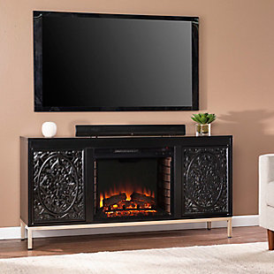 Southern Enterprises Gertandra Electric Fireplace Console with Media Storage, , rollover