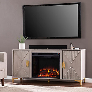 Southern Enterprises Rhada Electric Fireplace with Media Storage, , rollover