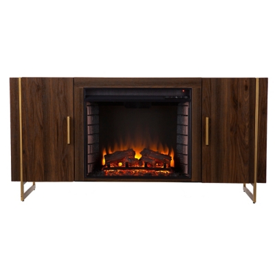 Southern Enterprises Reslyn Electric Fireplace with Media Storage, , large