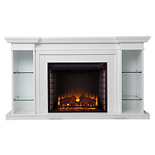 Southern Enterprises Katian Electric Fireplace with Bookcase, , large