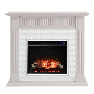 Southern Enterprises Amelie Penny-Tiled Electric Touch Screen Fireplace, , large