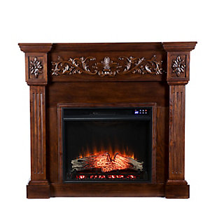 Southern Enterprises Reppar Carved Touch Screen Electric Fireplace, , large