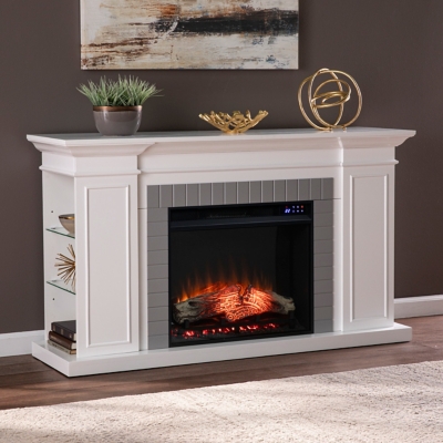 Southern Enterprises Cherise Bookcase Electric Fireplace with Touch Screen  Control Panel | Ashley