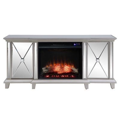Southern Enterprises Veda Mirrored Touch Screen Electric Fireplace, , large