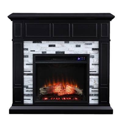 Southern Enterprises Odella Marble Touch Screen Electric Fireplace, , large