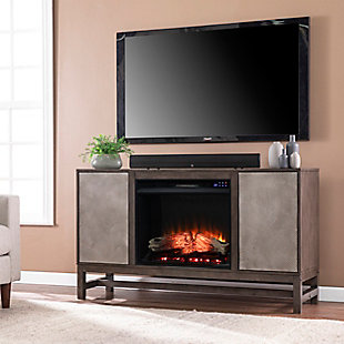 Southern Enterprises Bexham Touch Screen Electric Fireplace with Media Storage, , rollover
