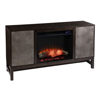 Southern Enterprises Bexham Touch Screen Electric Fireplace with Media Storage, , large