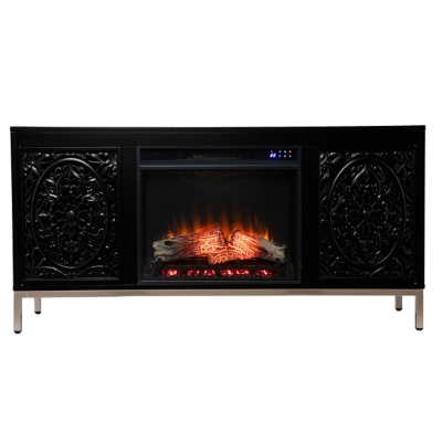 Southern Enterprises Gertandra Touch Screen Electric Fireplace with Media Storage, , large