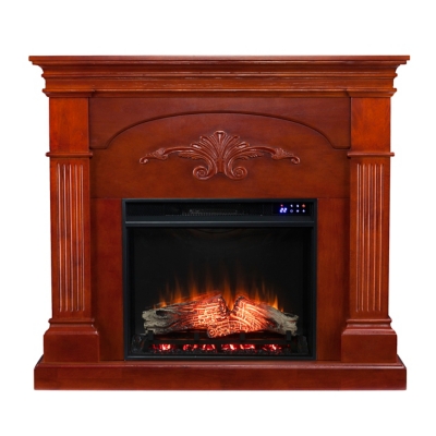 Southern Enterprises Gemma Touch Screen Electric Fireplace - Mahogany, , large