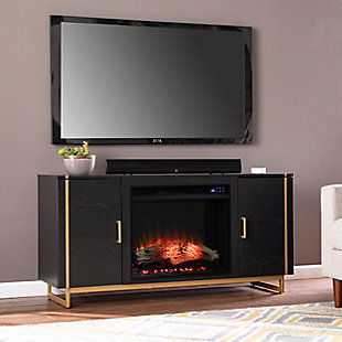 Southern Enterprises Saylah Touch Screen Electric Fireplace Console with Media Storage, , rollover
