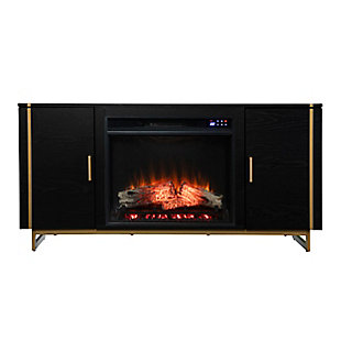 Southern Enterprises Saylah Touch Screen Electric Fireplace Console with Media Storage, , large