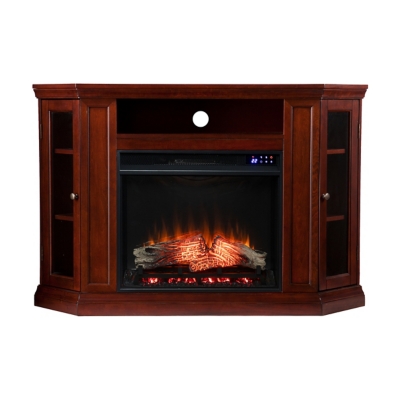 Southern Enterprises Maddeline Electric Corner Touch Screen Fireplace with Storage, , large