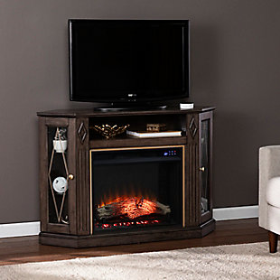Southern Enterprises Gorrmyn Touch Screen Electric Fireplace with Media Storage, , rollover