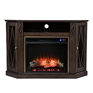 Southern Enterprises Gorrmyn Touch Screen Electric Fireplace with Media Storage, , large