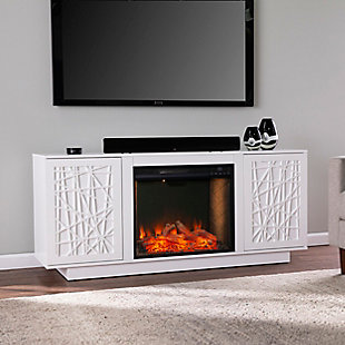 Southern Enterprises Gerrieh Smart Fireplace with Media Storage, , rollover