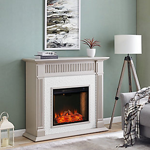 Southern Enterprises Amelie Penny-Tiled Smart Fireplace, , rollover