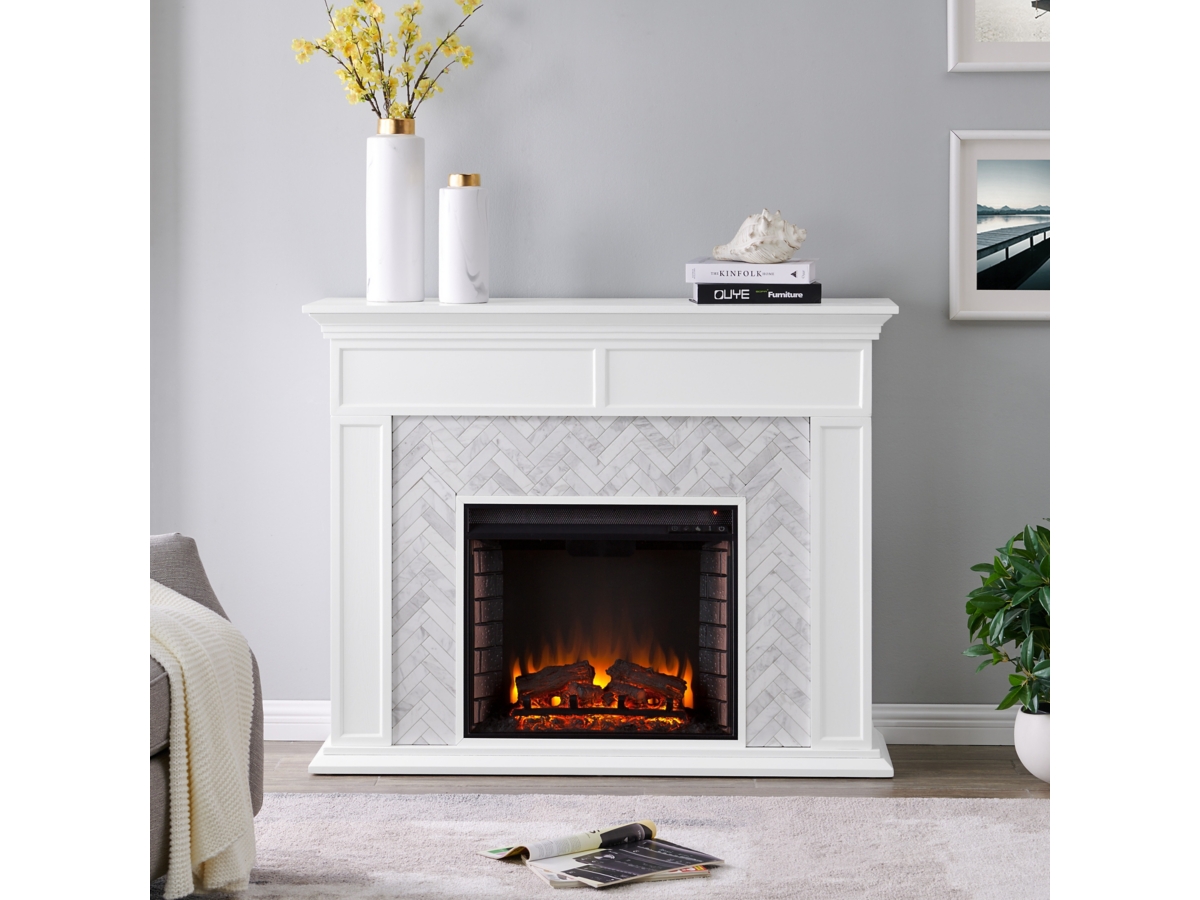 Southern Enterprises Lordeston 50'' Mantel with Electric Fireplace