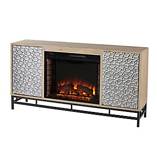 SEI Furniture Petdestorne Electric Fireplace w/ Media Storage - Natural, , large