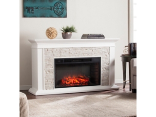 Southern Enterprises Furniture Brook Manor Electric Fireplace Mantel