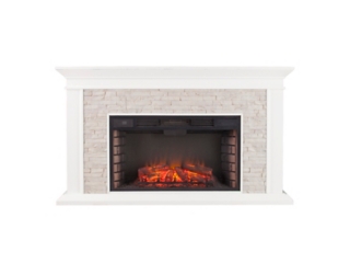 Southern Enterprises Furniture Brook Manor Electric Fireplace Mantel