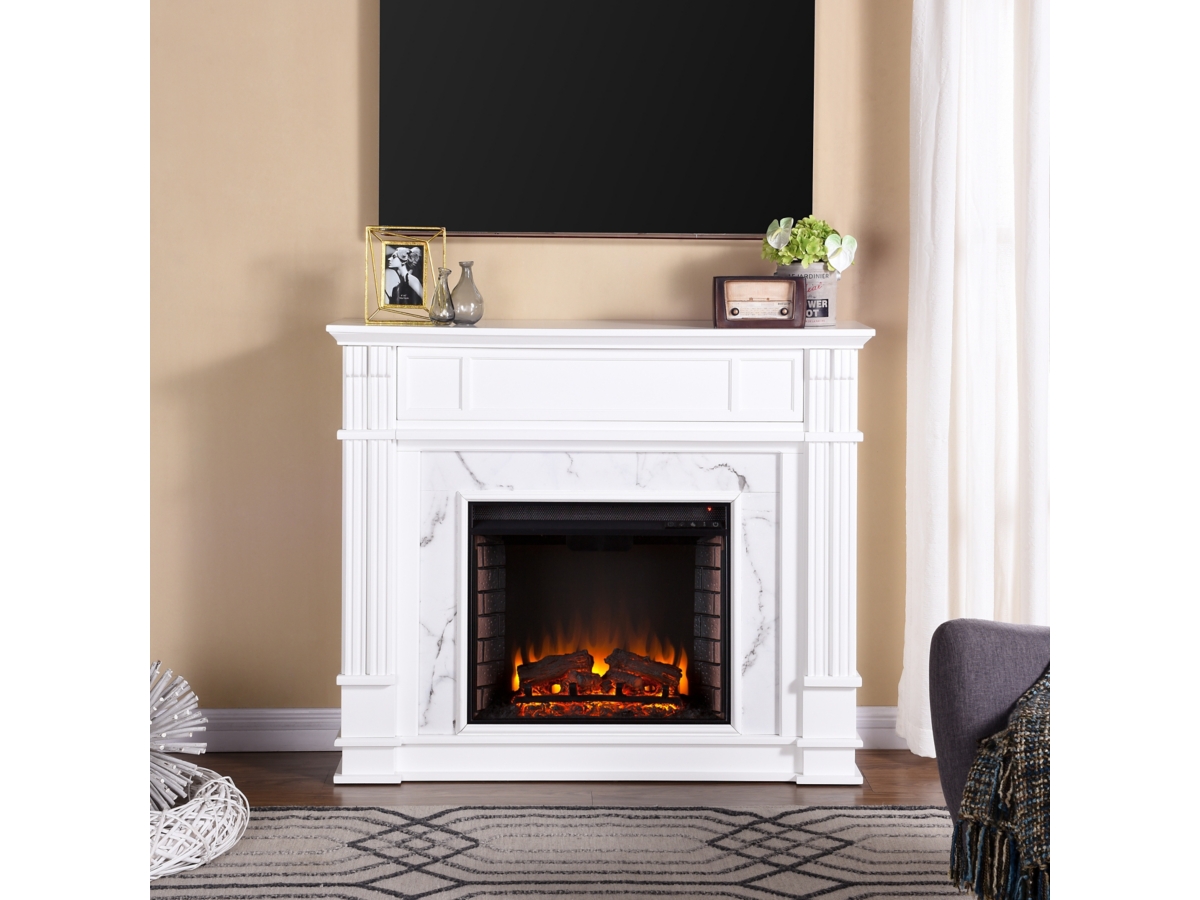 Southern Enterprises Ellisville Faux Cararra Marble 48'' Mantel