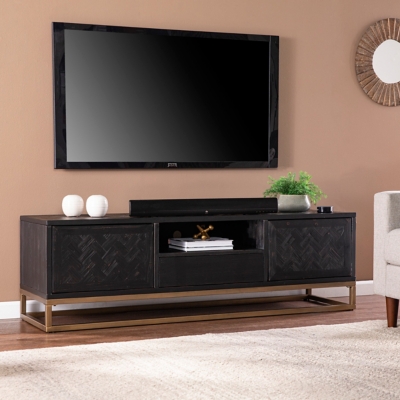 Southern Enterprises Furniture Leaston TV Stand, Black