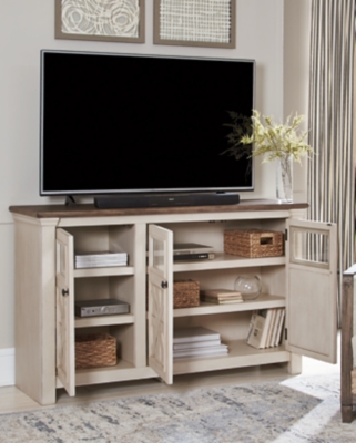 The Bolanburg White/Brown/Beige Extra Large TV Stand is available at Select  Furnishings serving Brenham, TX and surroundaing areas.