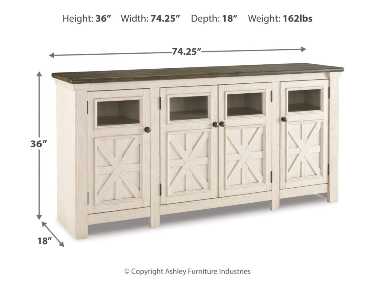 Bolanburg TV Stand - White/Weathered Gray