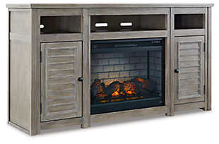 Moreshire 72" TV Stand with Electric Fireplace, , large