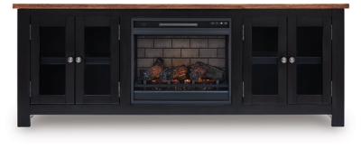 Wildenauer 76" TV Stand with Electric Fireplace, , large