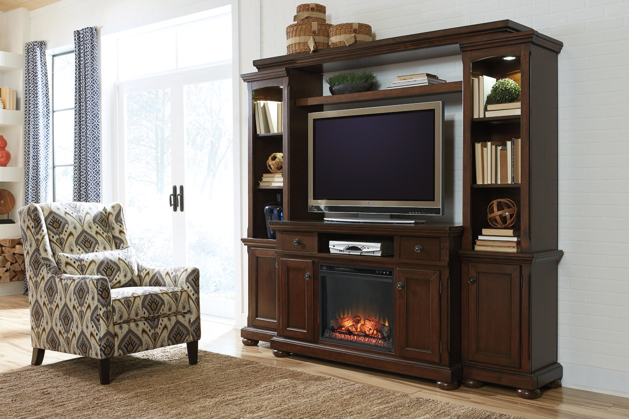 Porter 4 Piece Entertainment Center With Fireplace Ashley