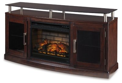 Chanceen 60" TV Stand with Electric Fireplace, , large