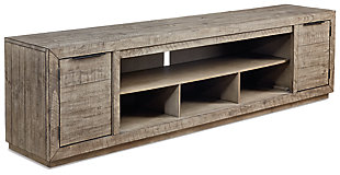 Krystanza 92" TV Stand, Weathered Gray, large